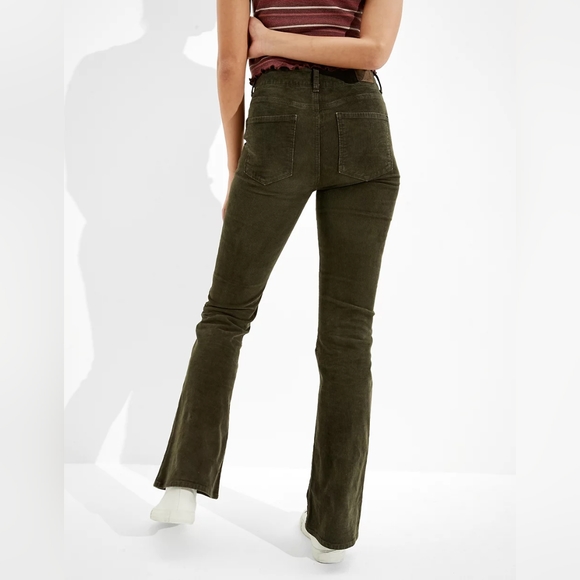 AE Cord Super High Waisted Flare 18 SHORT - Picture 3 of 4